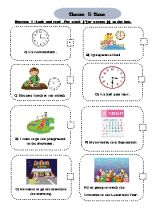 Bài tập Tiếng Anh Lớp 4 - Theme 5 Time